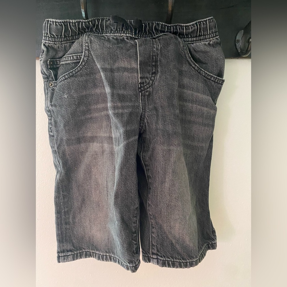 Boys Gap distressed black shorts